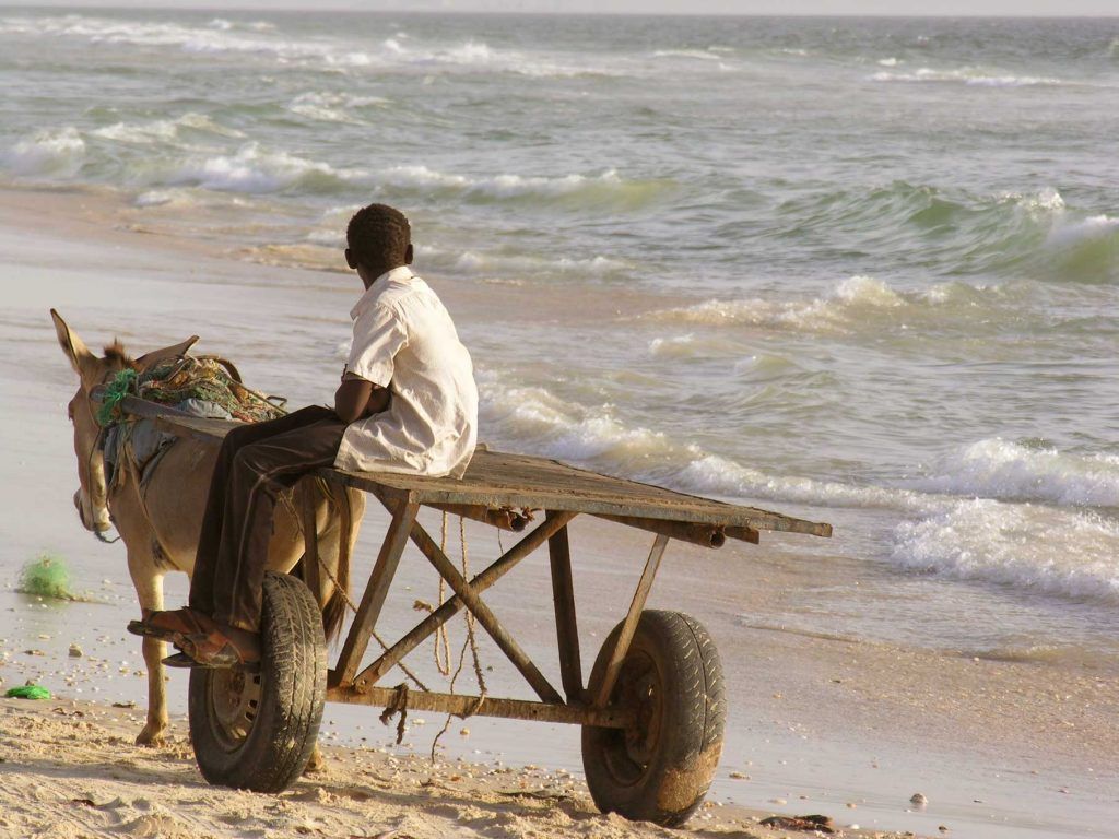 Niño pescador Mauritani